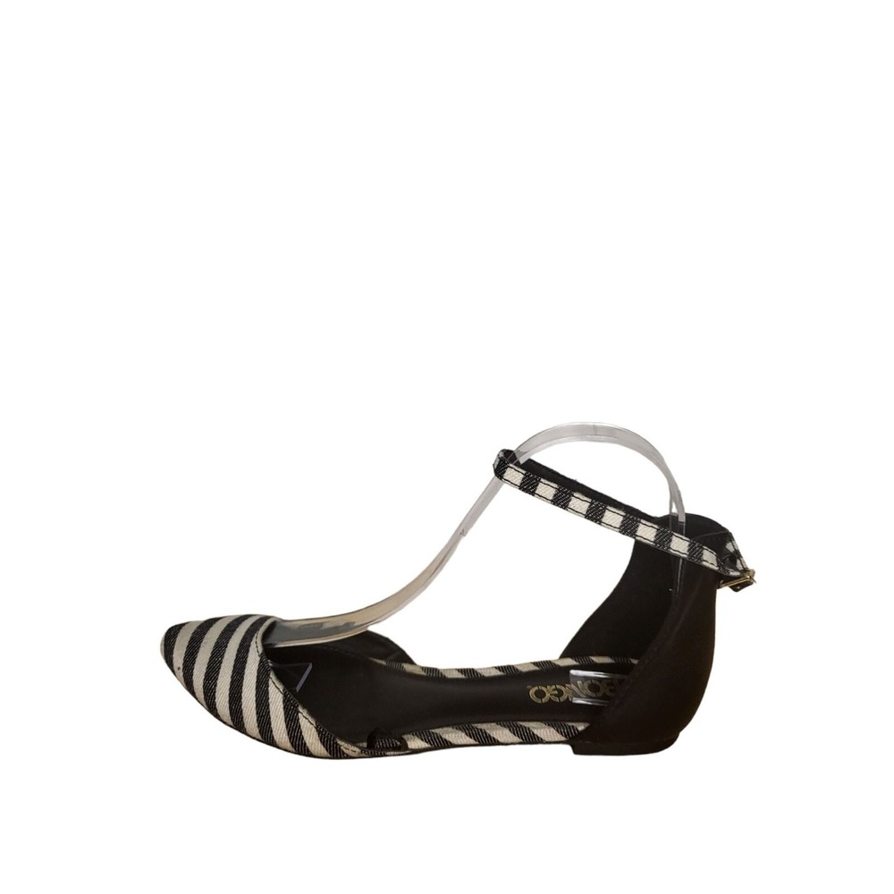 Bongo‎ Striped Gladiator Shoes Women 6M Pointed Toe Boho Summer Work Office Flat